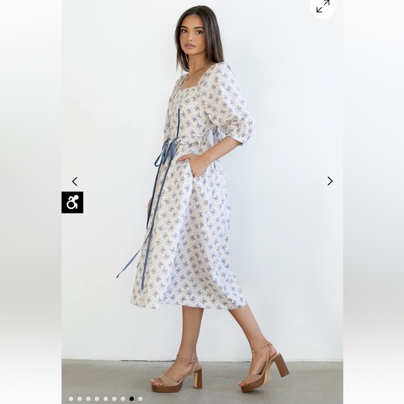 BOHME Gloria Floral Midi Dress - Picture 6 of 9